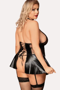 Strapscorsage schwarz Wetlook