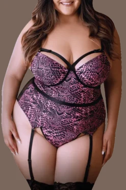 Strapshemd Schlangenmuster Plus Size