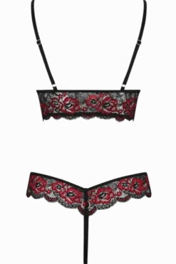 String-Body ouvert mit floraler Spitze