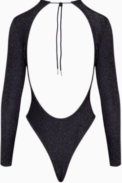 Stringbody schwarz Glitzer