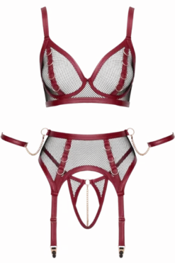 3tlg. Bondage Dessous-Set