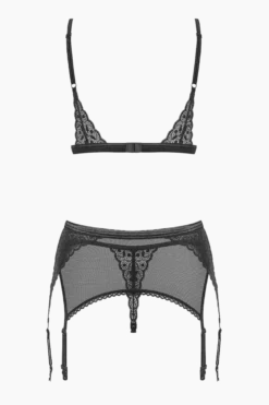 3tlg. Dessous Set aus Mesh Spitze