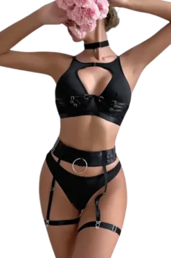 5tlg. Dessous Set black