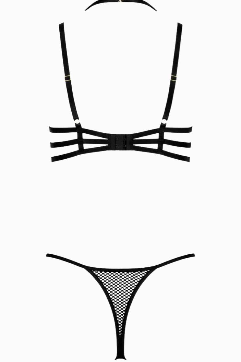 2tlg. Dessous-Set in Netzoptik