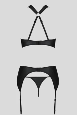 3tlg. Dessous Set mit Muster