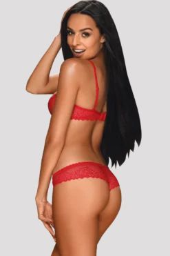 2tlg. Dessous Set rot ouvert