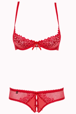 2tlg. Dessous Set rot ouvert