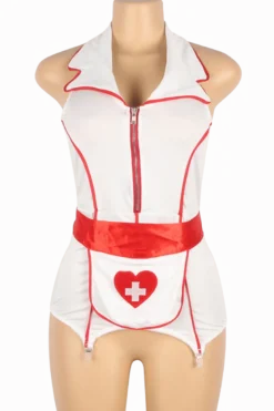 4tlg. Krankenschwester Kostüm Plus Size