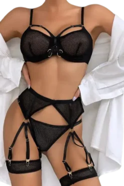 4tlg. Lingerie Set black