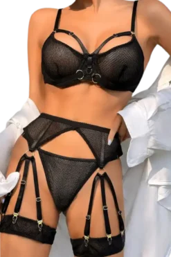 4tlg. Lingerie Set black