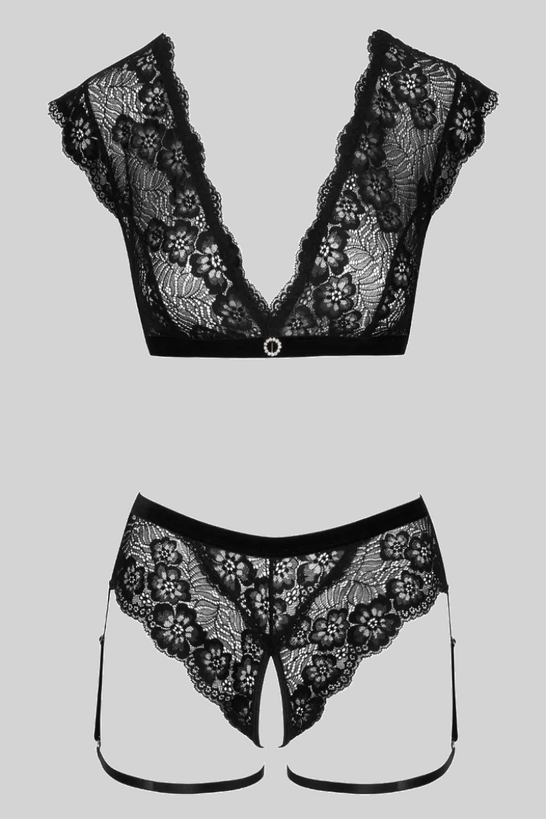 2tlg. Lingerie Set Spitze