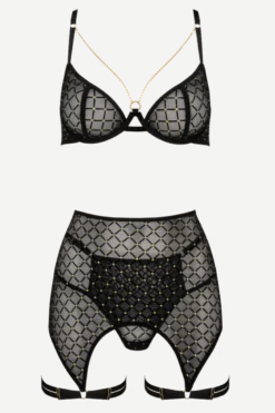 3tlg. luxuriöses Dessous-Set