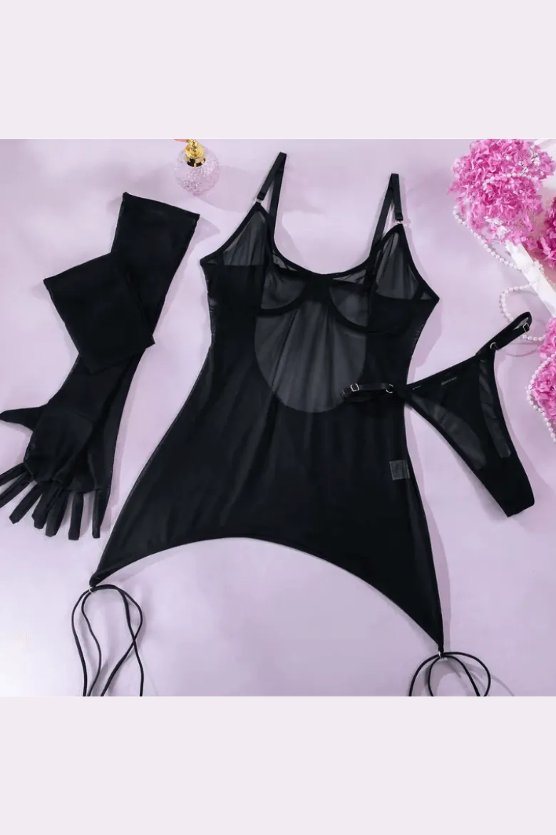4tlg. Negligee-Set
