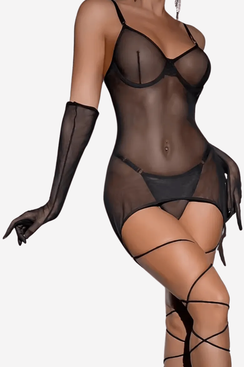 4tlg. Negligee-Set