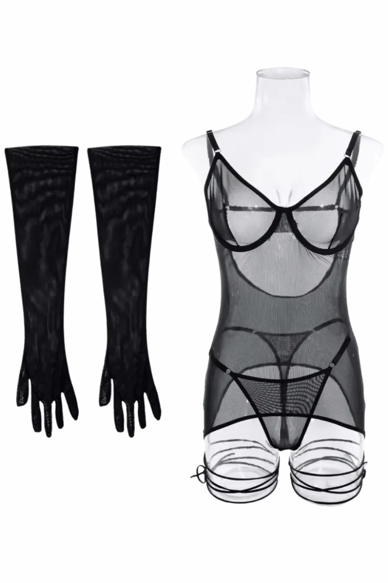 4tlg. Negligee-Set