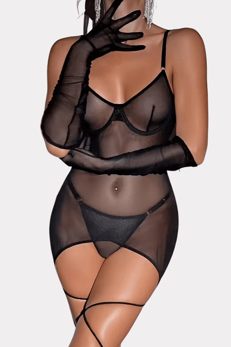 4tlg. Negligee-Set