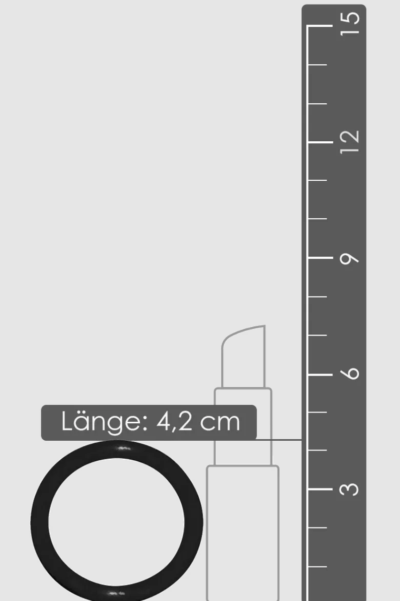 3tlg. Penisring-Set aus Silikon - Ø 3,2/4,2/5cm