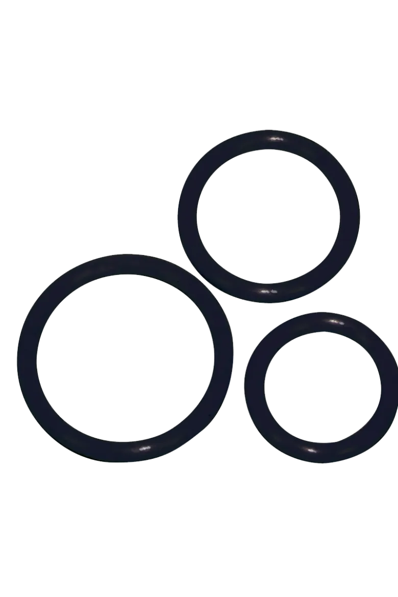 3tlg. Penisring-Set aus Silikon - Ø 3,2/4,2/5cm