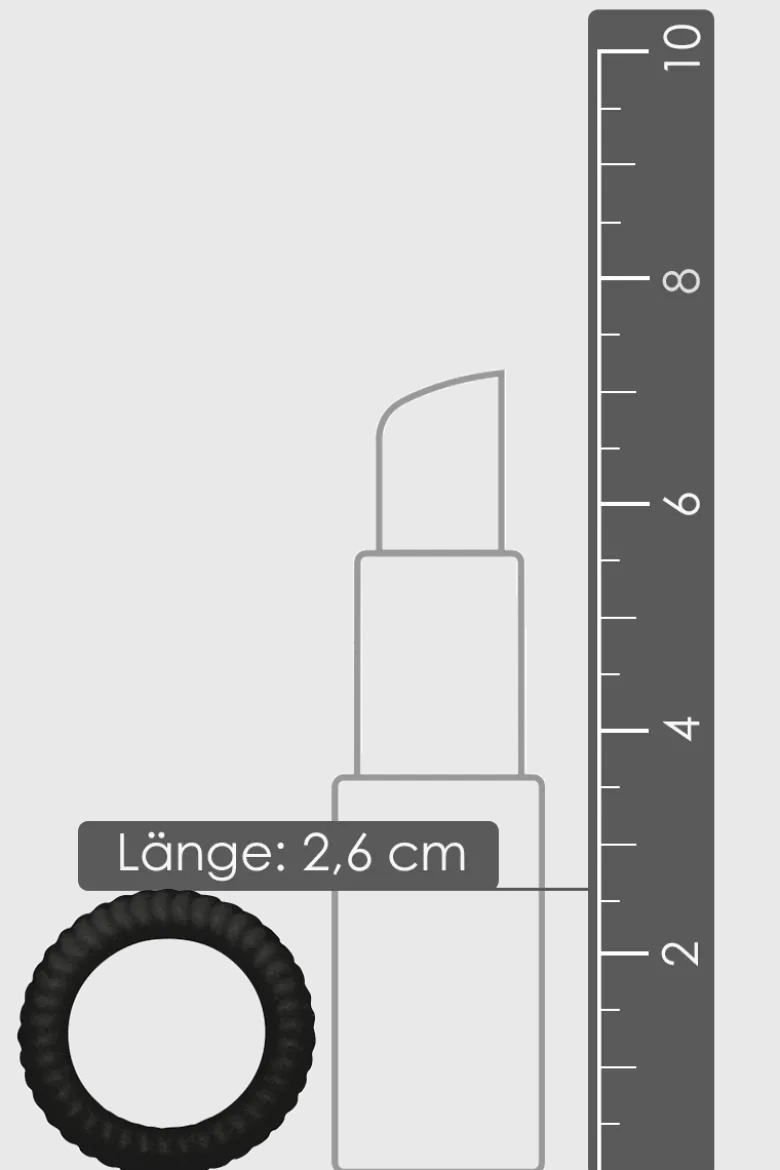 3tlg. Penisring-Set mit Rillen - Ø 2,6/3/3,5cm