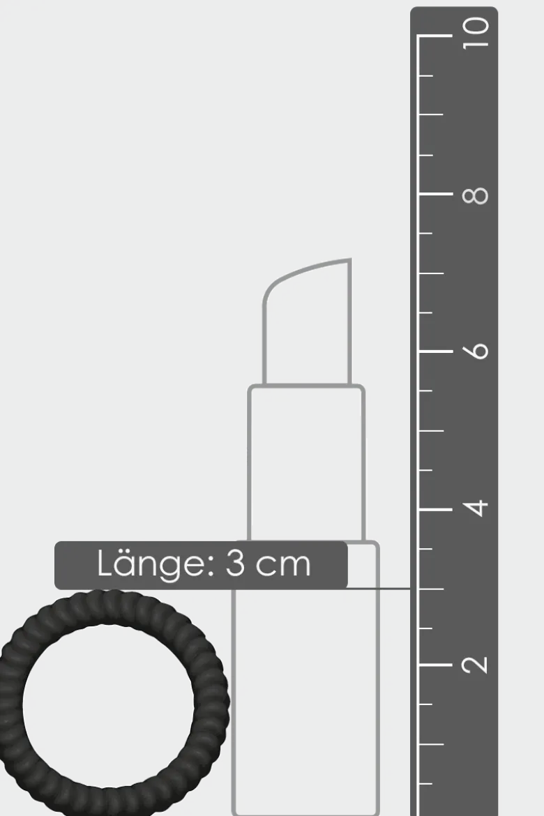 3tlg. Penisring-Set mit Rillen - Ø 2,6/3/3,5cm