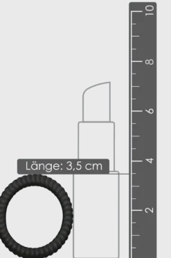 3tlg. Penisring-Set mit Rillen - Ø 2,6/3/3,5cm