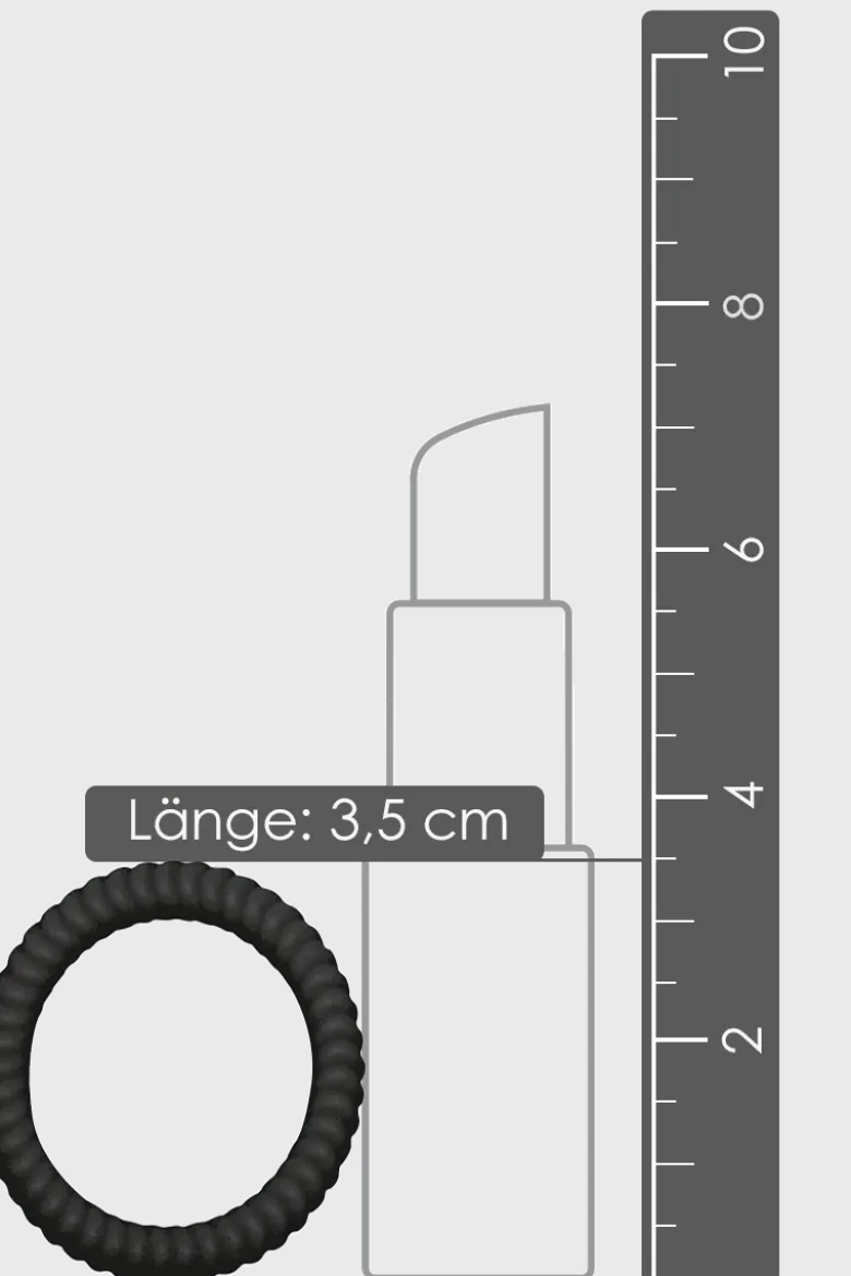 3tlg. Penisring-Set mit Rillen - Ø 2,6/3/3,5cm