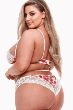2tlg. Set mit Blumenmuster Plus Size