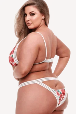2tlg. Set mit floralem Muster Plus Size