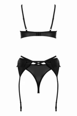 3tlg. Set Wetlook schwarz