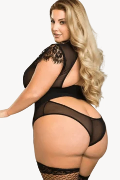 2tlg. Straps-Set schwarz transparent Plus Size