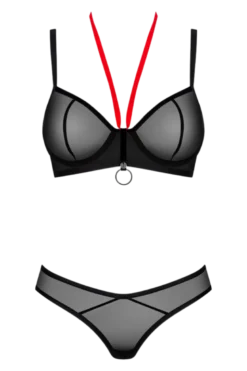 Tüll BH-Set schwarz