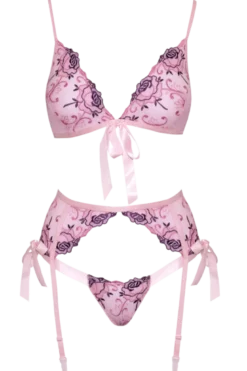 Verspieltes Dessous Set - 3tlg.