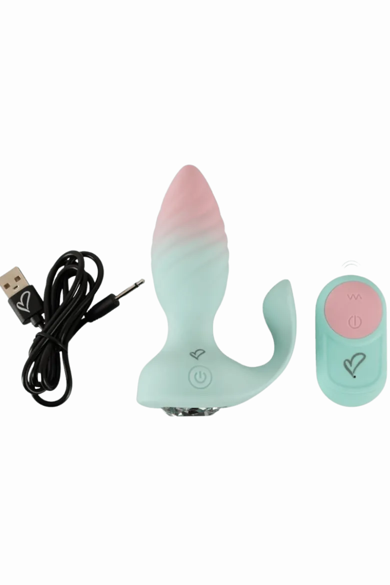 Vibro-Analplug pastell mit Fernbedienung
