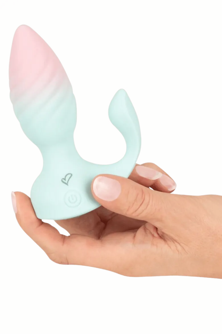 Vibro-Analplug pastell mit Fernbedienung