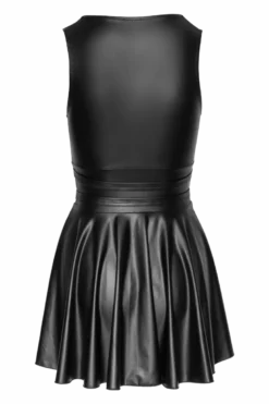 Wetlook Kleid mit Taillengürtel