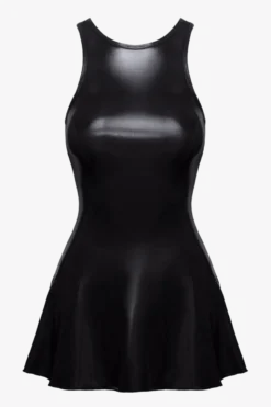 Wetlook Minikleid schwarz